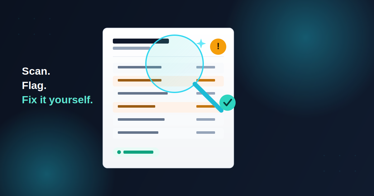 AI credit report analysis scanning a report for possible errors